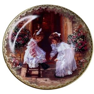 Vintage 2000 Sisters Touch Decorative Plate Sisters Love Forever Bradford Exch